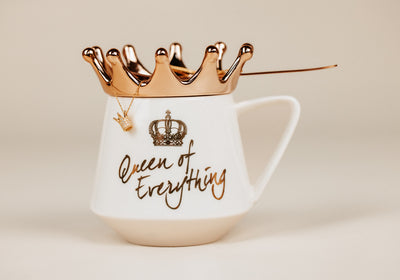 Queen Energy Signature  Crown Mug - White